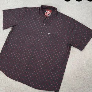 DIXXON “The Bolt” Men's 2XL Shirt with Red Lightning Pattern